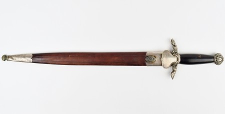 Кортик охотничий, "Hirschfanger" (Олений нож), с ножнами, конец 19-го - начало 20-го вв., Франция, Париж.