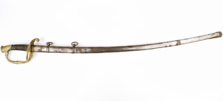 Сабля офицерская пехотная, образца 1855 года, с ножнами, Россия, Тула, 1827 год.