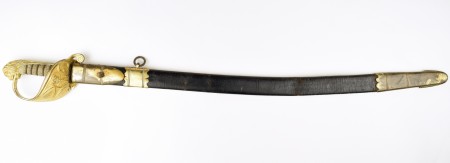 Сабля унтер-офицеров Королевского Британского флота, с ножнами, образца 1827-го года, Англия, первая половина 19-го века.