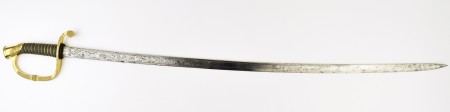 Сабля пехотная офицерская, образца 1841 года "Анненское оружие - За храбрость", Испания, Толедо, Россия, Санкт-Петербург, 1857 год.