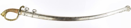 Сабля пехотная офицерская, образца 1841/1865 года с ножнами, Анненское оружие "За Храбрость", Россия, вторая половина 19-го века.