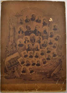 Групповая фотография выпуска 1901 года Московской Практической Академии коммерческих наук.
