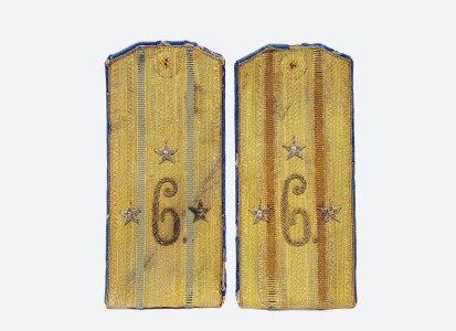 Погоны подполковника 23-го пех. Низовского и 24-го пех. Симбирского полков 6-й пех. Дивизии, Российская Империя.